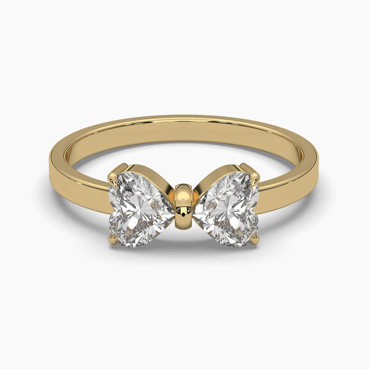 0.5ctw Heart Lab Grown Diamond Bowtie Fashion Ring | 14k Gold