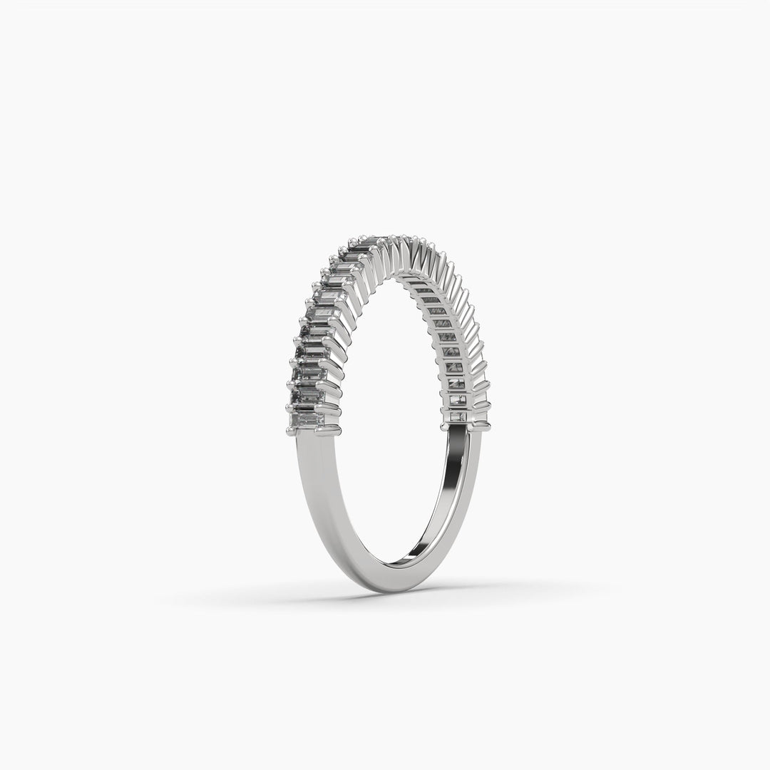 0.5ctw Baguette Lab Grown Diamond Half Eternity Wedding Ring | 14k Gold