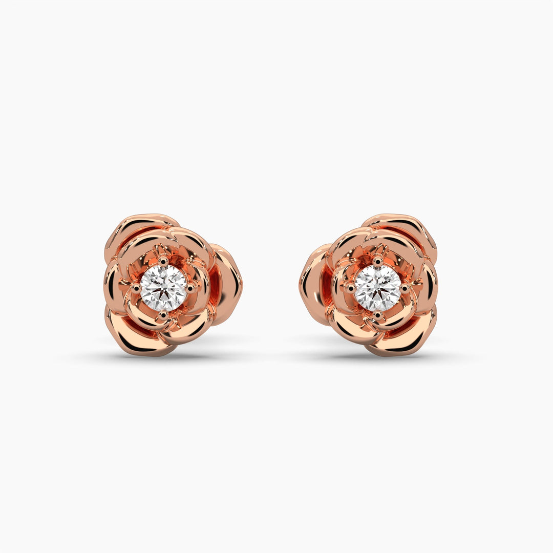 Diamond Flower Earrings