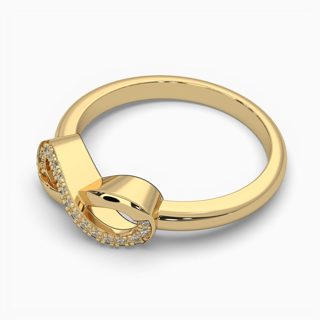 0.1ctw Round Lab Grown Diamond Infinity Fashion Ring | 14k Gold