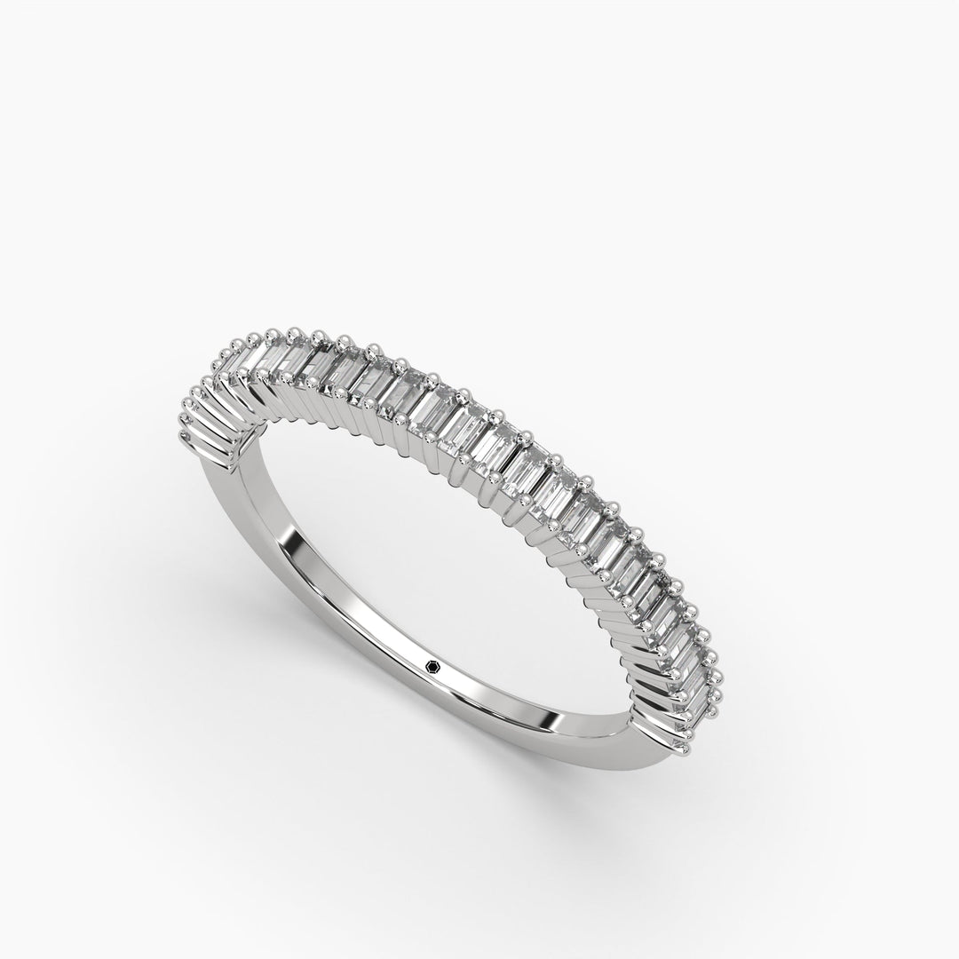 0.5ctw Baguette Lab Grown Diamond Half Eternity Wedding Ring | 14k Gold