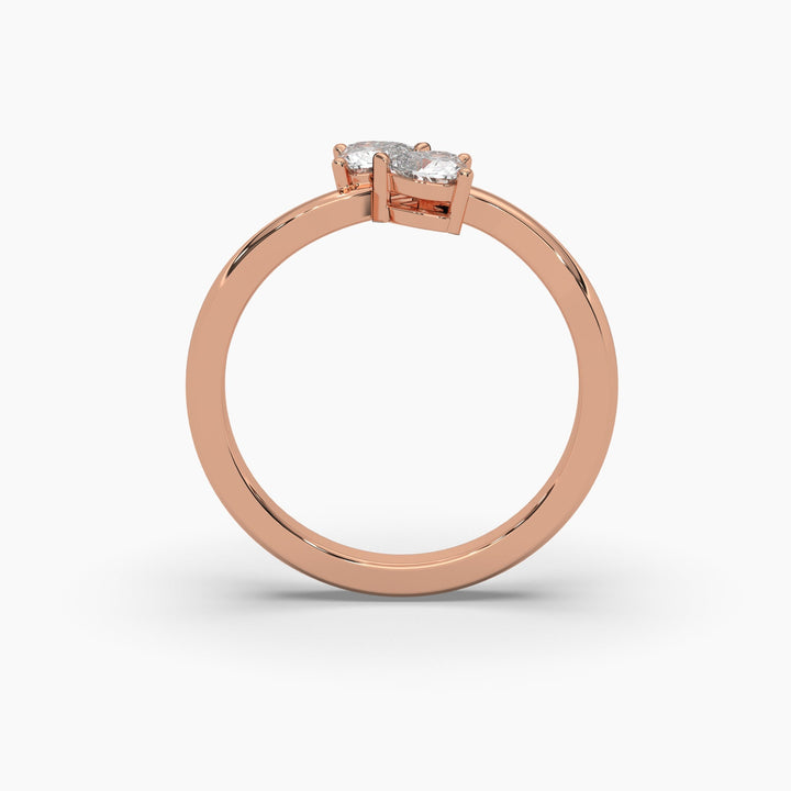 0.5ctw Heart Lab Grown Diamond Fashion Ring | 14k Gold