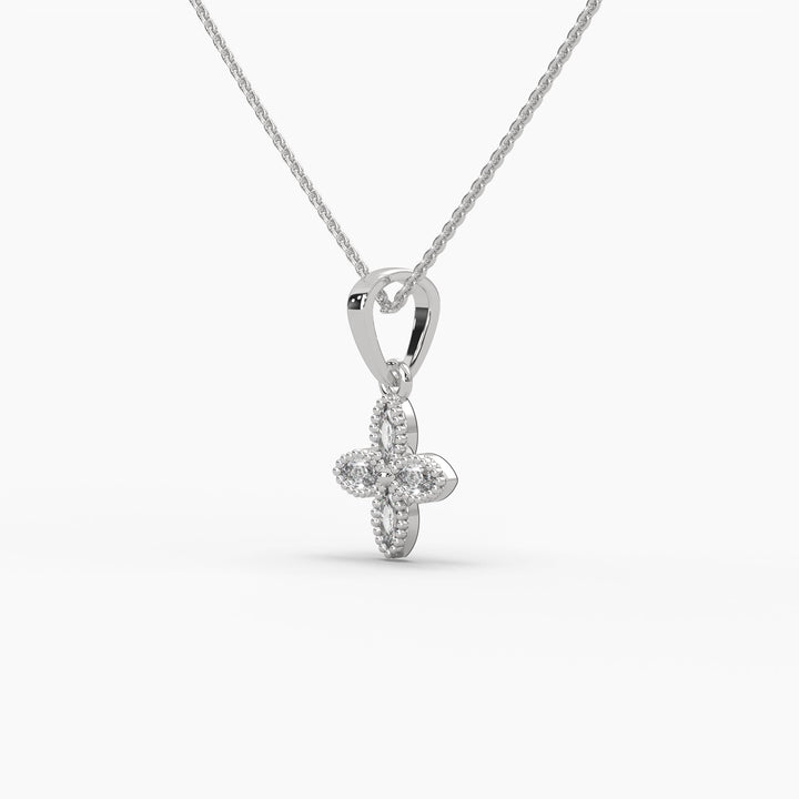 0.25ctw Marquise Lab Grown Diamond Pendant Necklace | 14k Gold