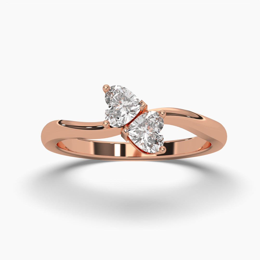 0.5ctw Heart Lab Grown Diamond Fashion Ring | 14k Gold