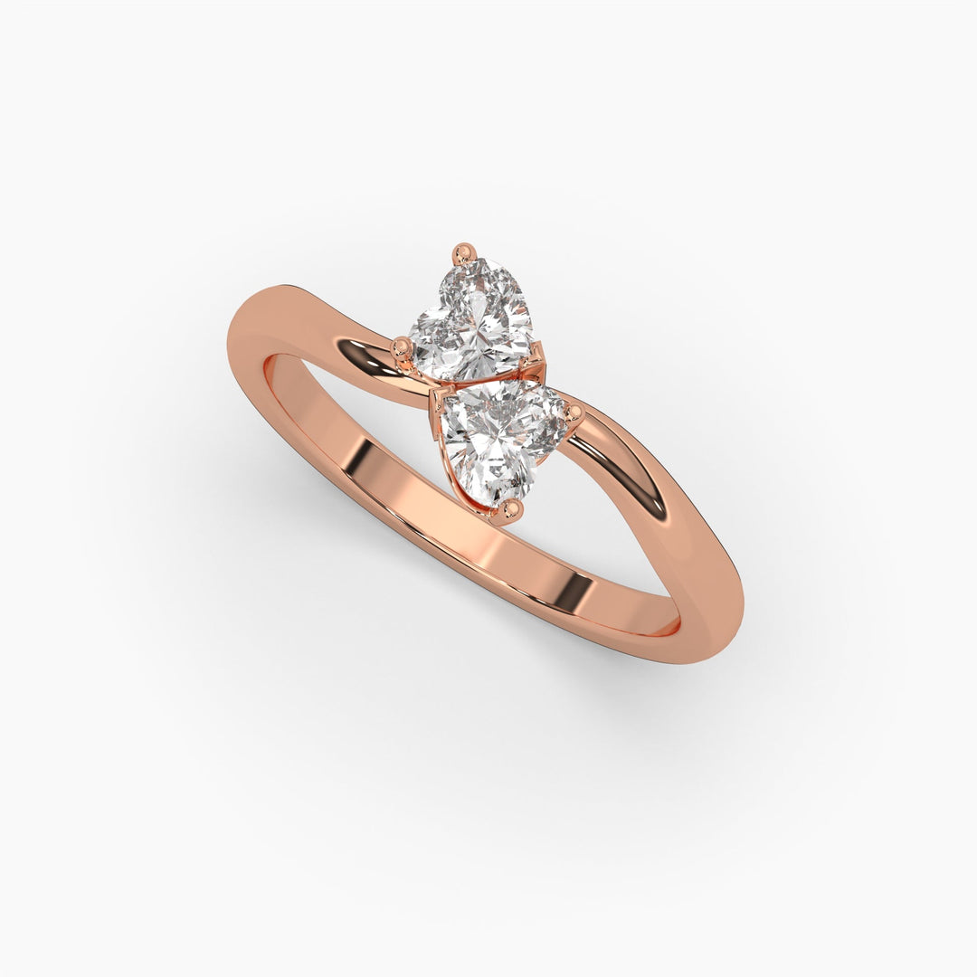 0.5ctw Heart Lab Grown Diamond Fashion Ring | 14k Gold