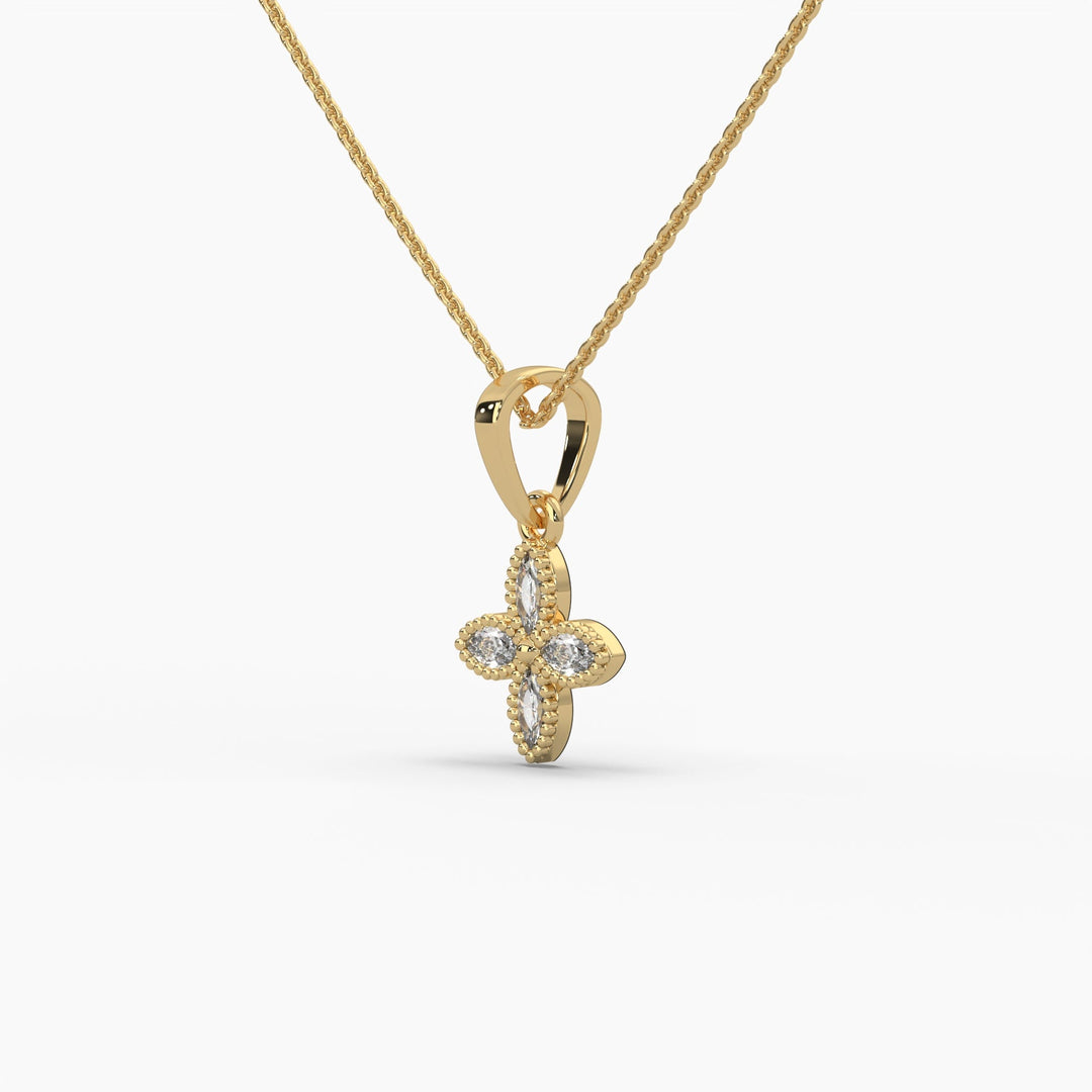 0.25ctw Marquise Lab Grown Diamond Pendant Necklace | 14k Gold