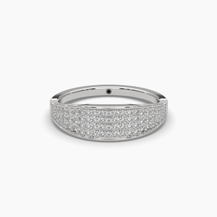 0.5ctw Round Lab Grown Diamond Unisex Pave Fashion Ring | 14k Gold