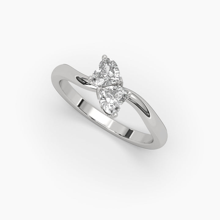 0.5ctw Heart Lab Grown Diamond Fashion Ring | 14k Gold