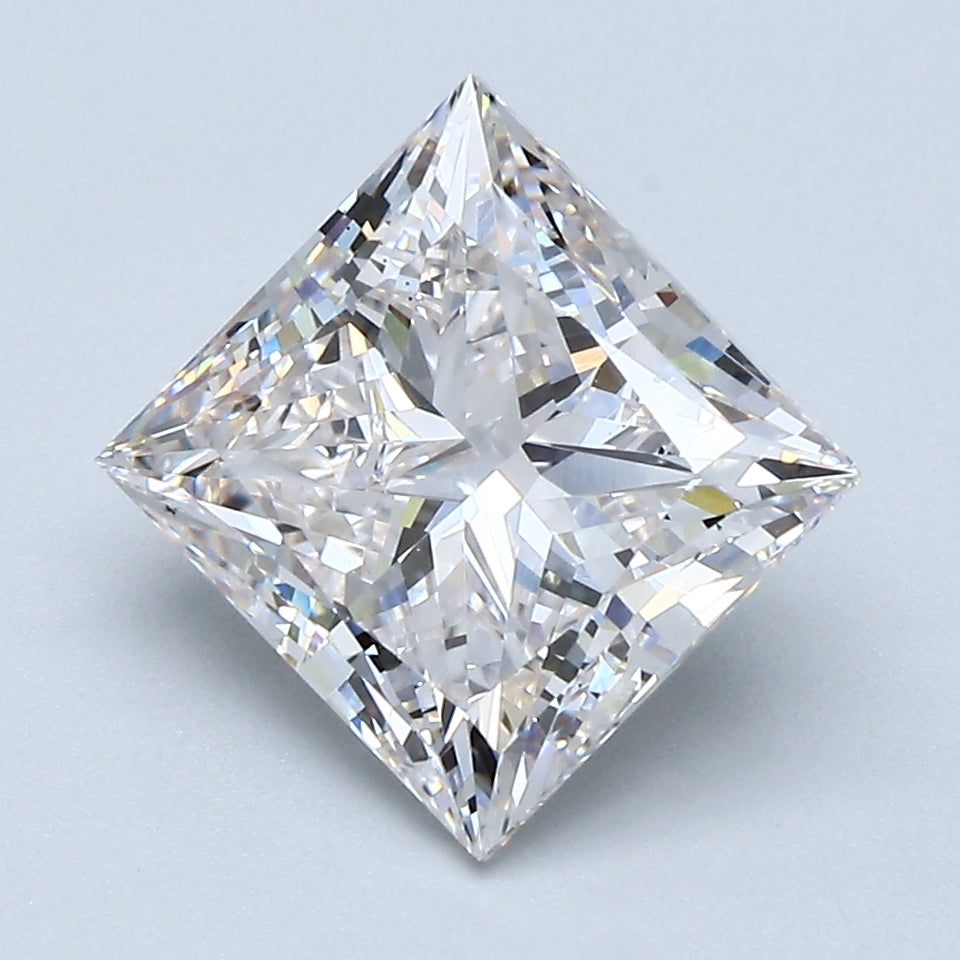 3.06ct PRINCESS Shaped Diamond | I Color | VS2 Clarity | GCAL Certified