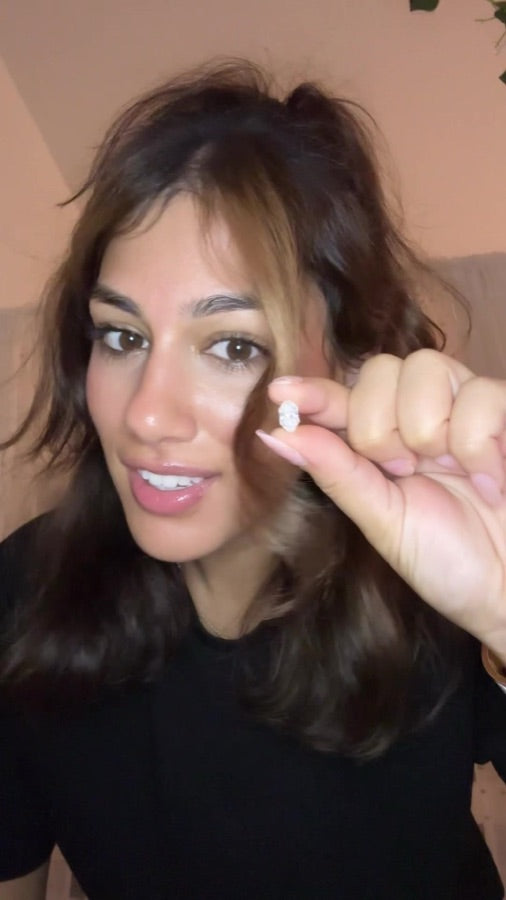 TikTok by @fuzzywuzzy794, holding her 2.53 ct Dutch Marquise up to the camera