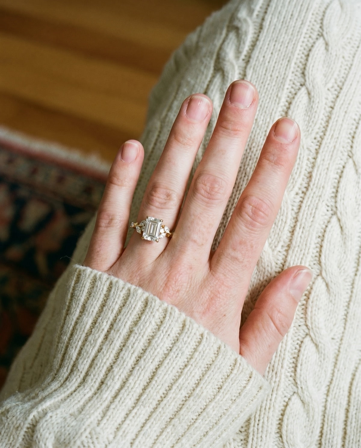 Twine lab grown diamond engagement ring