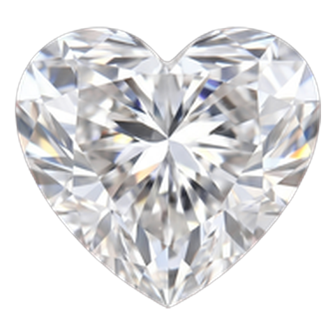 Heart shaped lab grown diamond