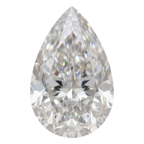 Pear shaped lab grown diamond